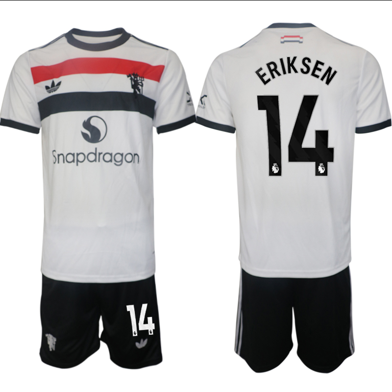 Men 2024-2025 Club Manchester United away white #14 Soccer Jersey